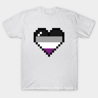 Asexual 8 bit heart T-Shirt